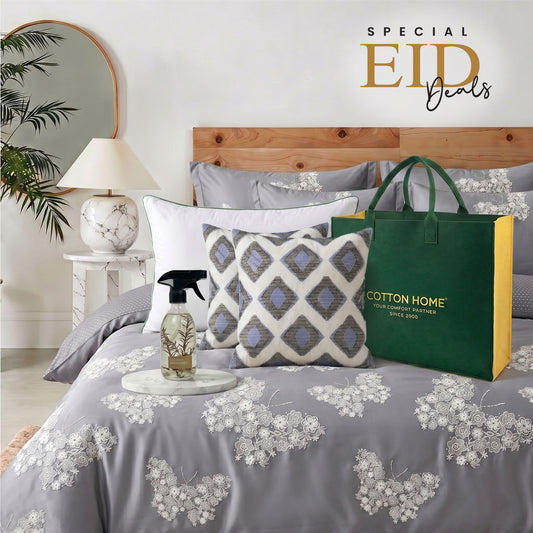 Duvet Cover Set Bamboo Pillow Cushion and Home Fragrance set Bundle 18