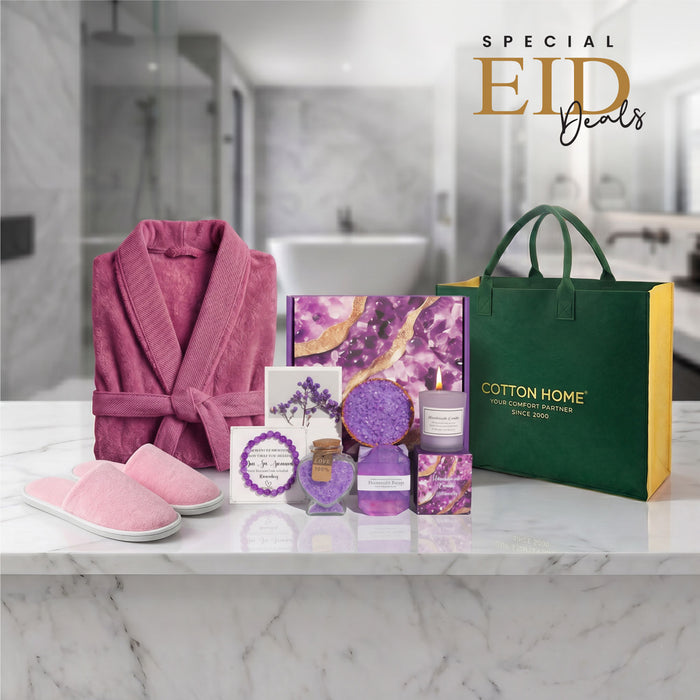 Plush Premium Bathrobe Slippers Special bath Gift Set set Bundle 24