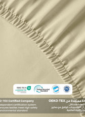3 Piece Fitted Sheet Set Supersoft Microfiber Beige Single Size 120x200+25cm with 2 Pillow Case