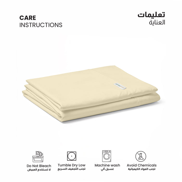 Flat Sheet Supersoft Microfiber King 220x240cm-Beige