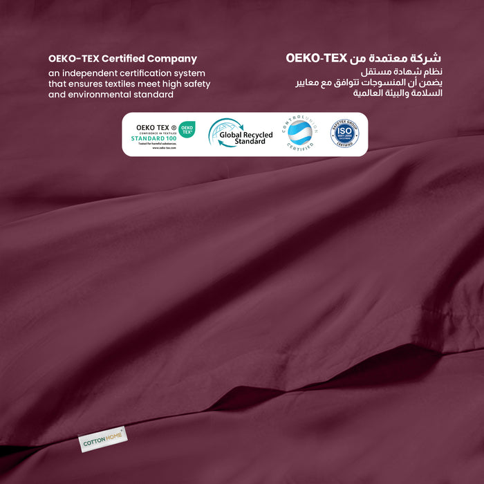 Flat Sheet Super Soft King 220x240cm-Burgundy