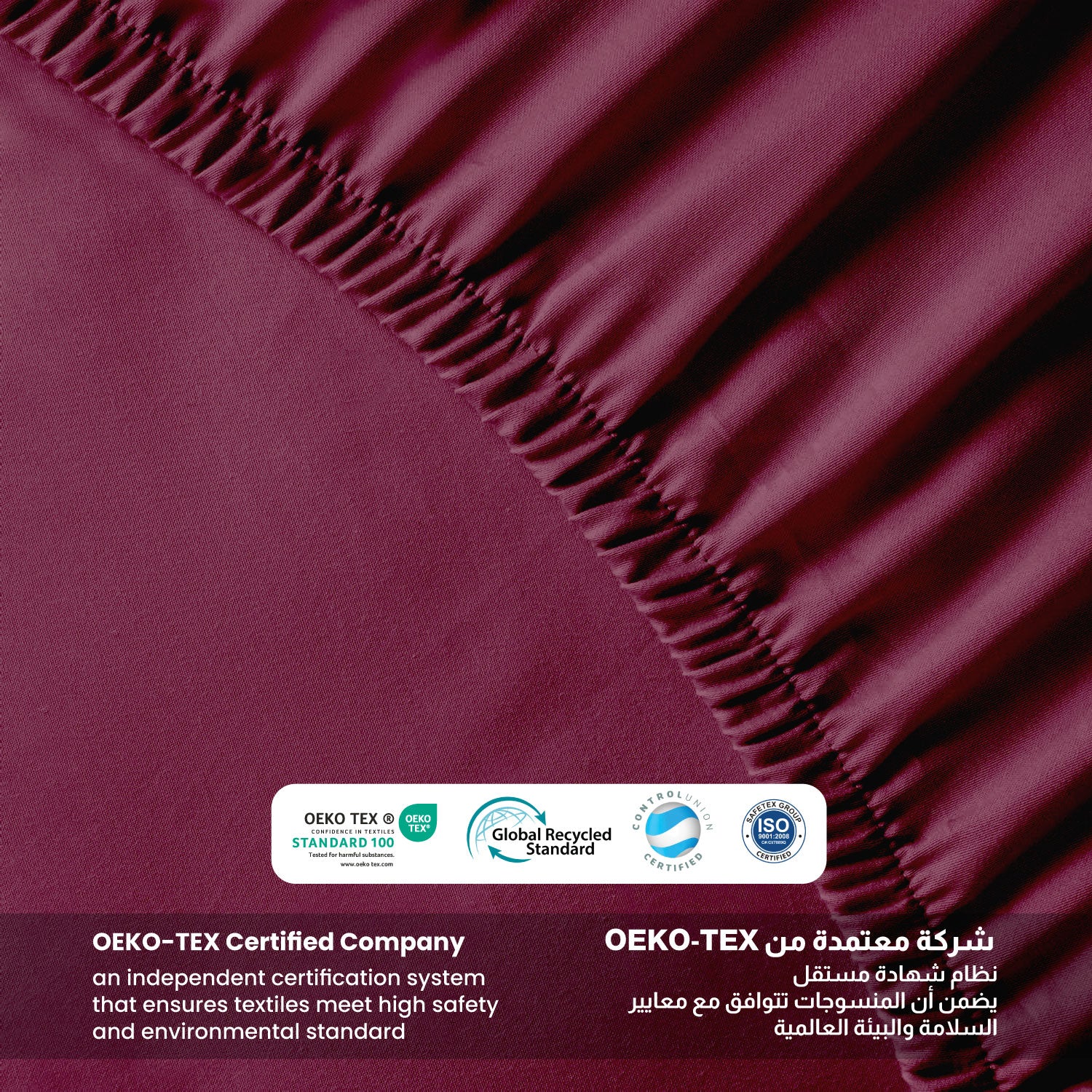 3 Piece Fitted Sheet Set Supersoft Microfiber Burgundy Super King Size 200x200+30cm with 2 Pillow Case