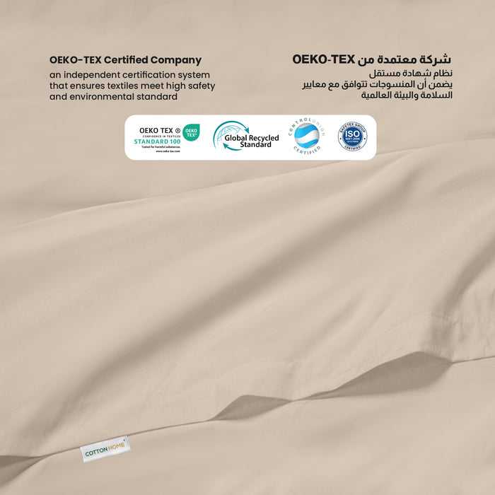 Flat Sheet Supersoft Microfiber Super King 240x260cm-Dk Beige