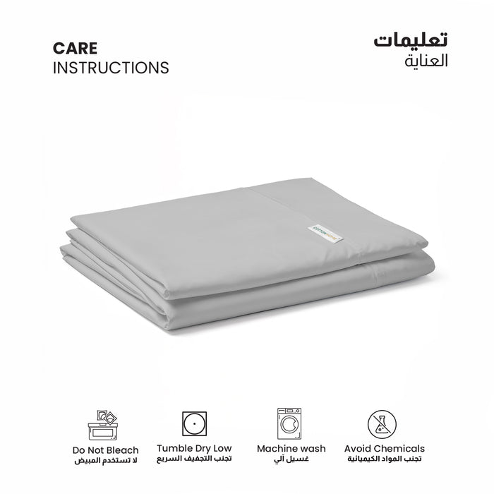 Flat Sheet Supersoft Microfiber King 220x240cm-Gray