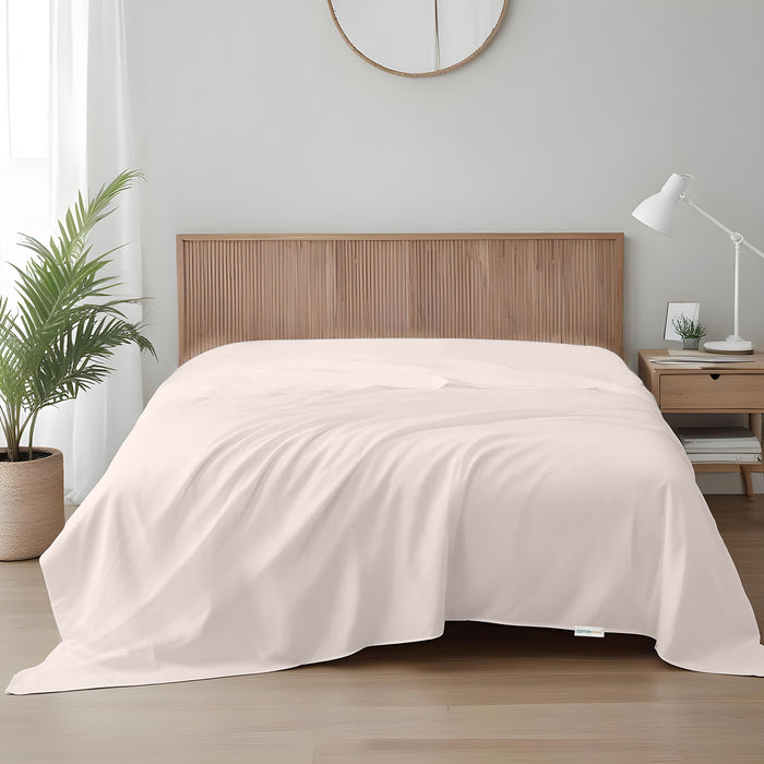 Flat Sheet Supersoft Microfiber Queen 200x220cm-Ivory