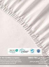 3 Piece Fitted Sheet Set Supersoft Microfiber Ivory Super King Size 200x200+30cm with 2 Pillow Case