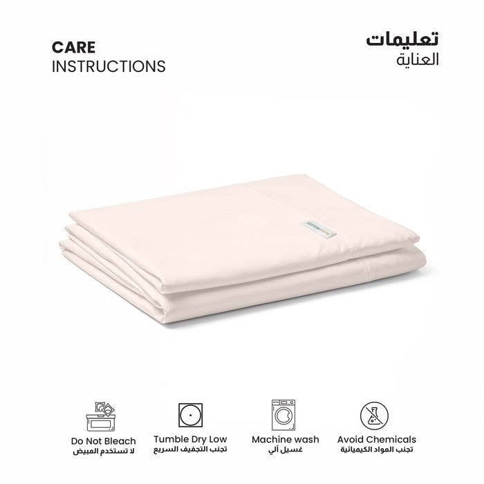 Flat Sheet Supersoft Microfiber Queen 200x220cm-Ivory