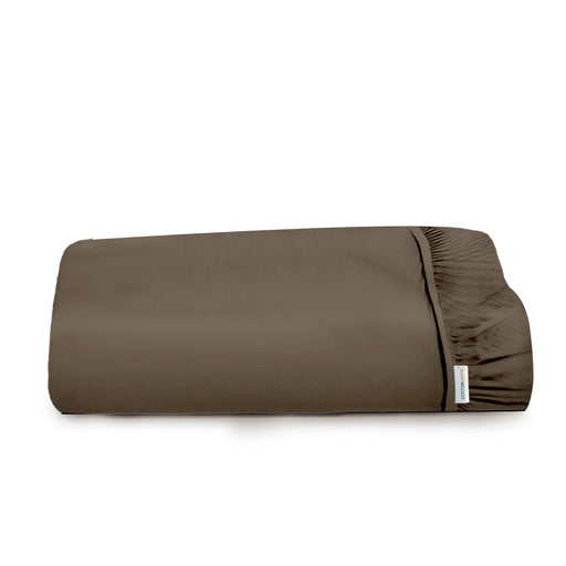 Super Soft Twin Size Fitted Sheet 180x200+30 CM Khaki with Deep Pockets - Cotton Home