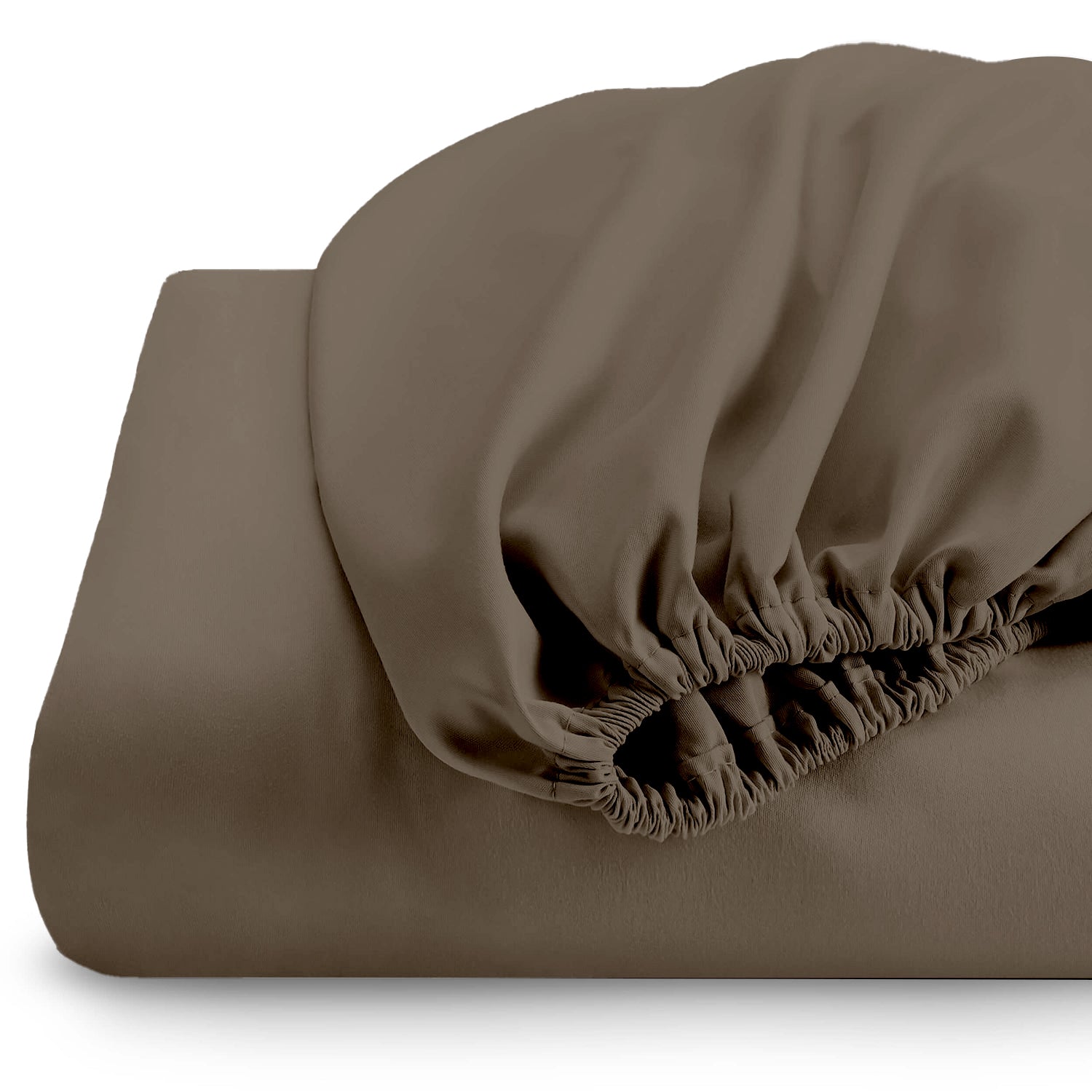 Super Soft Fitted Sheet 90x200+20 CM Khaki with Deep Pockets - Cotton Home