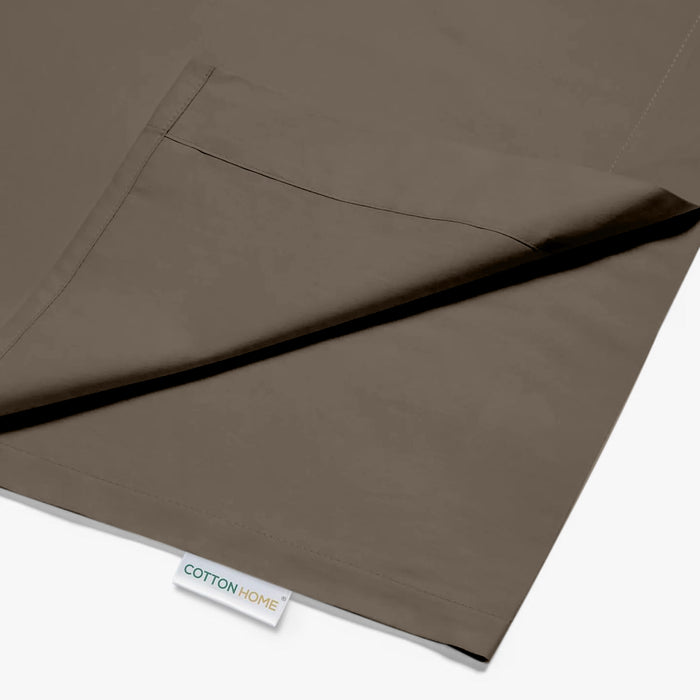 Flat Sheet Supersoft Microfiber Super King Flat Sheet 240x260cm-Khaki