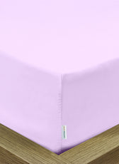 Super Soft Queen Size Fitted sheet 180x200+30 CM Lilac with Deep Pockets - Cotton Home