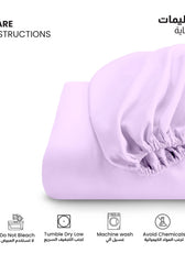 Supersoft Microfiber Fitted Sheet 90x200+20 CM Light Purple with Deep Pockets