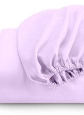 Super Soft Twin Size Fitted Sheet 160x200+30 CM Lilac with Deep Pockets - Cotton Home