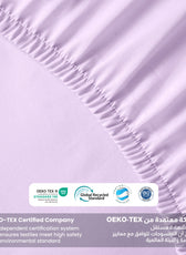 Supersoft Microfiber Fitted Sheet 90x200+20 CM Light Purple with Deep Pockets