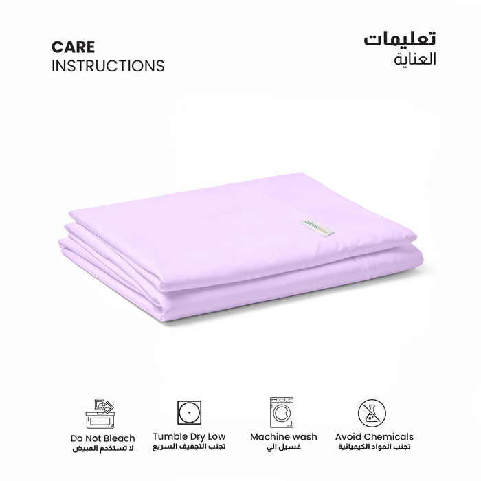 Flat Sheet Supersoft Microfiber Super King 240x260cm-Lt Purple
