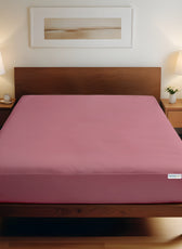 Super Soft Single Fitted sheet 90x200+20 CM  Mauve with Deep Pockets - Cotton Home