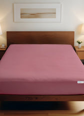 Super Soft Kind Size Fitted sheet 200x200+30cm Mauve with Deep Pockets - Cotton Home