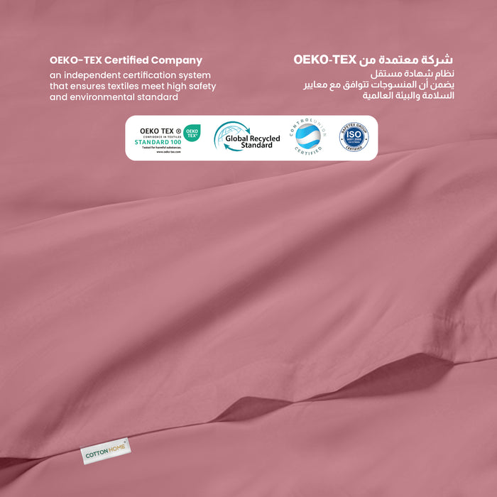 Flat Sheet Supersoft Microfiber Super King Flat Sheet 240x260cm-Mauve