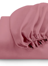 Super Soft Queen Size Fitted sheet 180x200+30 CM Mauve with Deep Pockets - Cotton Home
