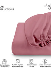 Supersoft Microfiber Single Fitted sheet 90x200+20 CM  Mauve with Deep Pockets