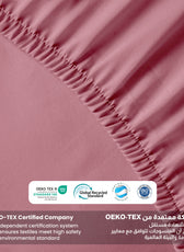 Supersoft Microfiber Single Fitted sheet 90x200+20 CM  Mauve with Deep Pockets