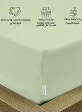 Supersoft Microfiber Single Fitted sheet 90x200+20 CM Mint Green with Deep Pockets