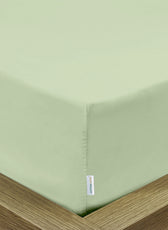 Super Soft King Size Fitted sheet 200x200+30cm Mint Green with Deep Pockets - Cotton Home
