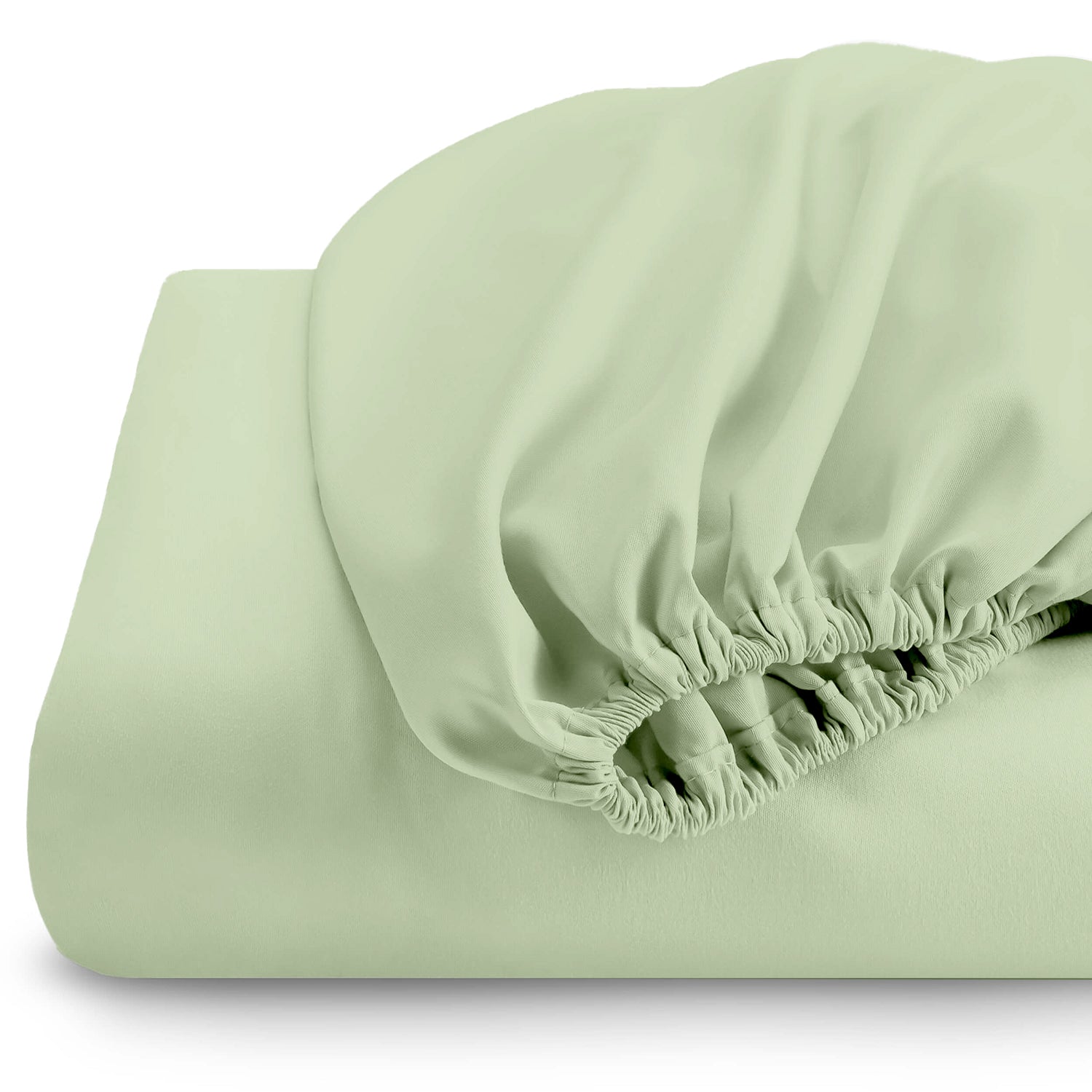 Super Soft Twin Size Fitted sheet 160x200+30 CM Mint Green with Deep Pockets - Cotton Home