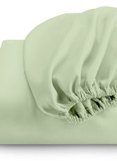 Super Soft Queen Size Fitted sheet 180x200+30 CM Mint Green with Deep Pockets - Cotton Home