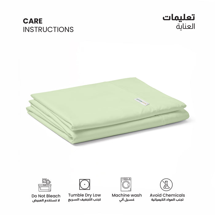 Flat Sheet Supersoft Microfiber Super King Flat Sheet 240x260cm-Mint Green