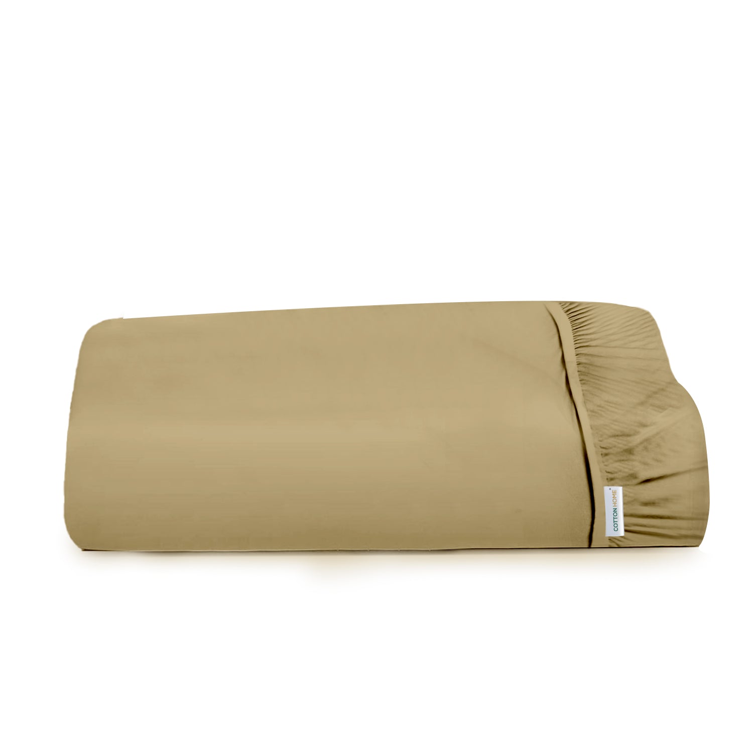 Super Soft Double Size Fitted sheet 120x200+25 cm Mustard with Deep Pockets - Cotton Home