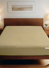 Super Soft Double Size Fitted sheet 120x200+25 cm Mustard with Deep Pockets - Cotton Home