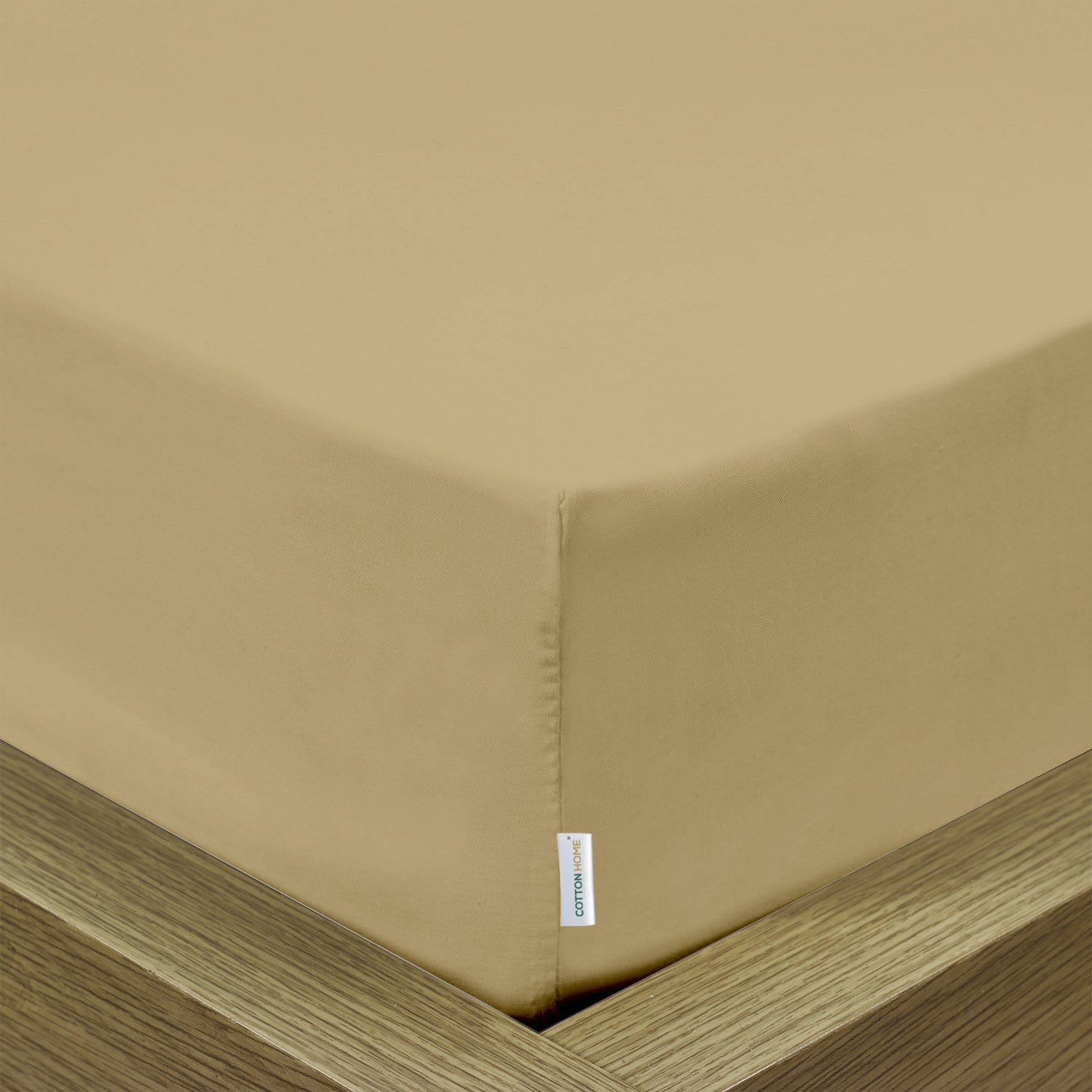 Super Soft Twin Size Fitted sheet 160x200+30 CM Mustard with Deep Pockets - Cotton Home