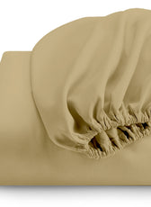 Super Soft Twin Size Fitted sheet 160x200+30 CM Mustard with Deep Pockets - Cotton Home