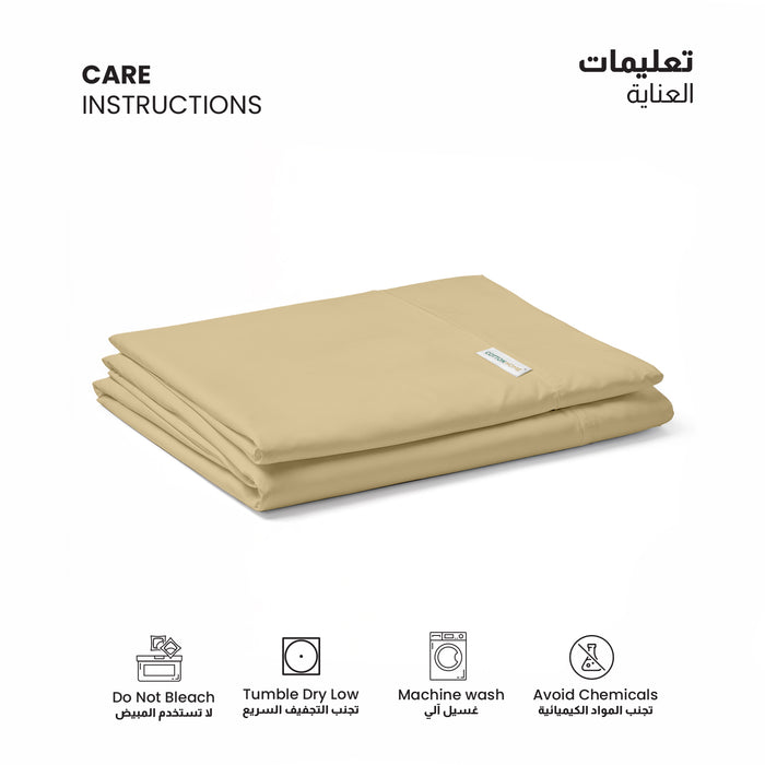 Flat Sheet Supersoft Microfiber King 220x240cm-Mustard