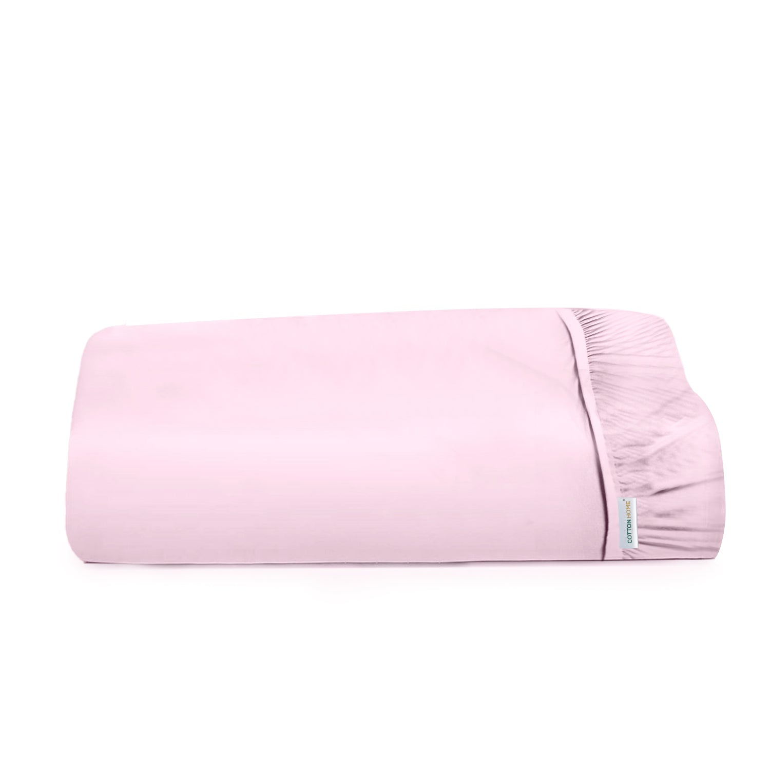 Super Soft Twin Size Fitted sheet 160x200+30 CM Pink with Deep Pockets - Cotton Home