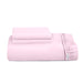 3 Piece Fitted Sheet Set Super Soft Pink Super King Size 200x200+30cm with 2 Pillow Case - Cotton Home