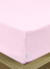 Super Soft Double Size Fitted sheet 120x200+25cm Pink with Deep Pockets - Cotton Home