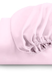 Super Soft Double Size Fitted sheet 120x200+25cm Pink with Deep Pockets - Cotton Home