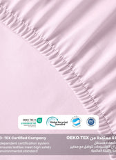 Supersoft Microfiber Single Fitted Sheet 90x200+20 CM Pink with Deep Pockets