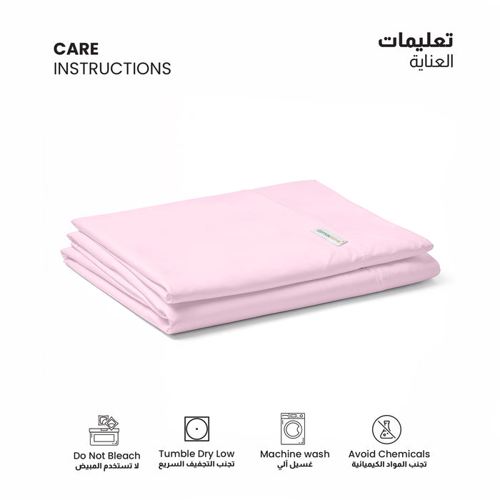 Flat Sheet Supersoft Microfiber King 220x240cm-Pink