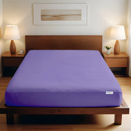 Supersoft Microfiber Single Fitted Sheet 90x200+20 CM Purple with Deep Pockets