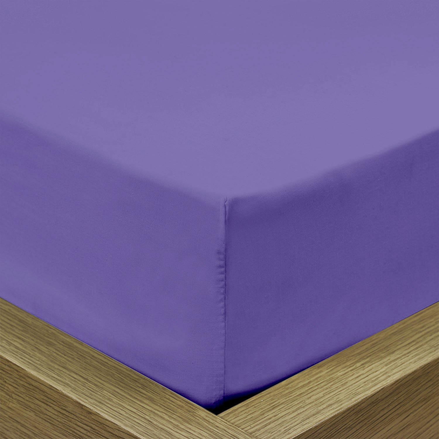 Super Soft Single Fitted Sheet 90x200+20 CM Purple with Deep Pockets - Cotton Home