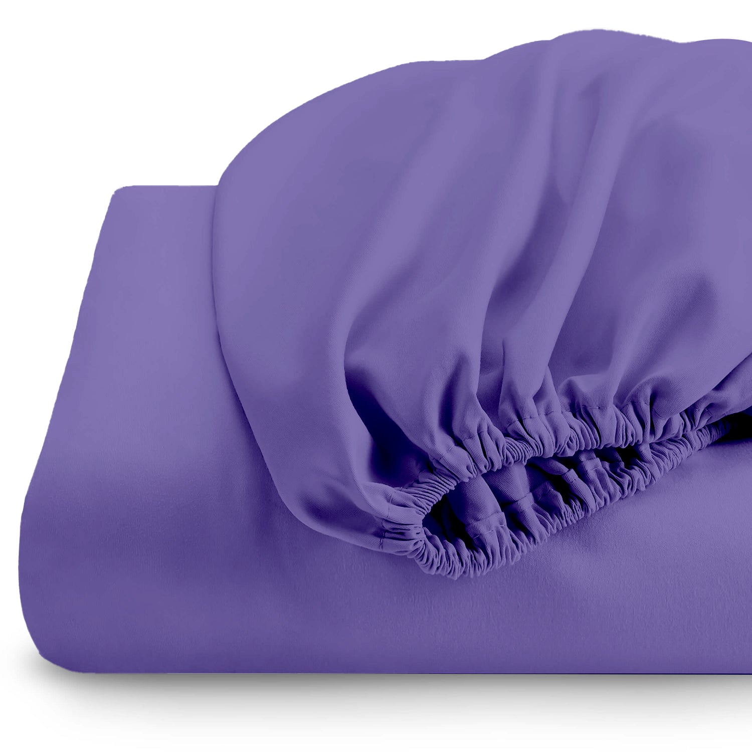 Super Soft Single Fitted Sheet 90x200+20 CM Purple with Deep Pockets - Cotton Home