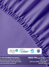 Supersoft Microfiber Single Fitted Sheet 90x200+20 CM Purple with Deep Pockets