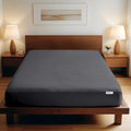 Supersoft Microfiber Queen Size Fitted Sheet 180x200+30 CM Ash Grey with Deep Pockets