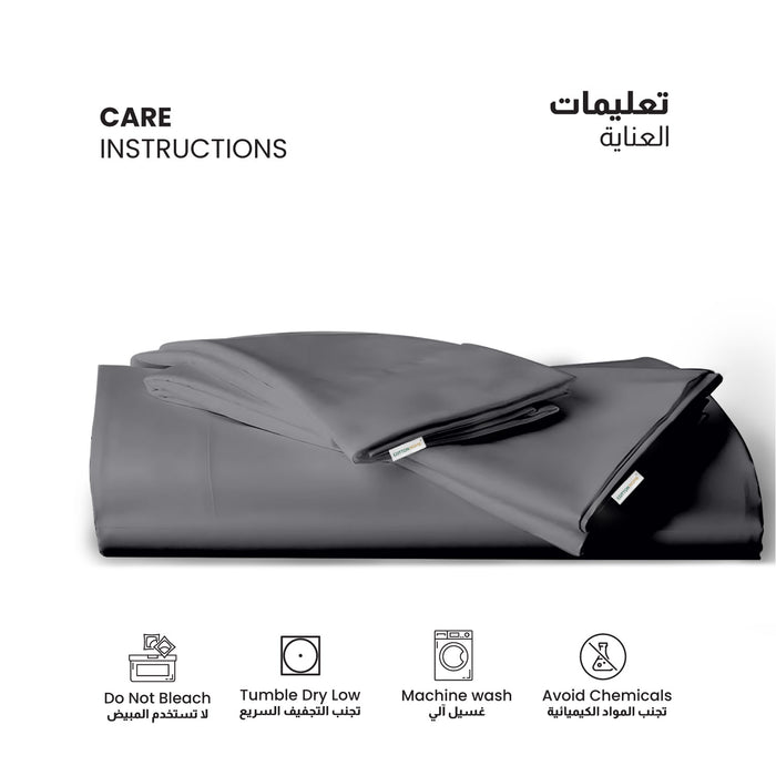 3 Piece Flat Sheet Set Supersoft Microfiber Silver Single Size 160x220 with 2 Pillow Case