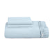 3 Piece Fitted Sheet Set Super Soft Sky Blue Single Size 90x200+30cm with 2 Pillow Case - Cotton Home