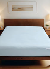Super Soft Twin Size Fitted sheet 160x200+30 CM Sky Blue with Deep Pockets - Cotton Home