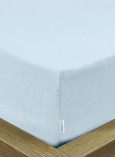 Super Soft Twin Size Fitted sheet 160x200+30 CM Sky Blue with Deep Pockets - Cotton Home